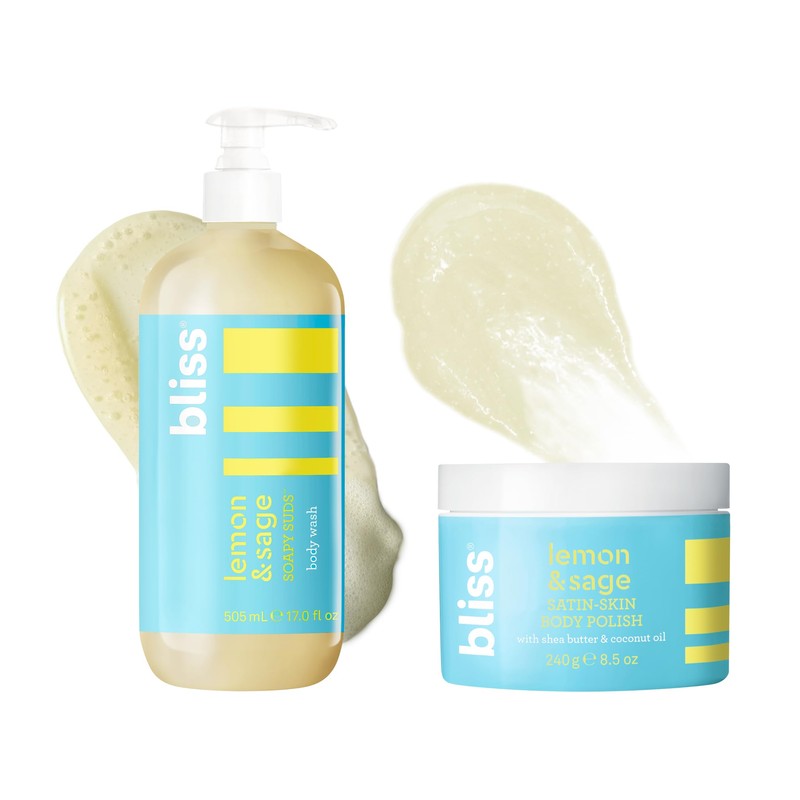 Bliss Dúo Exfoliante Lemon Love: Gel De Baño Con Espuma