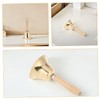 Gatuida 2pcs Solid Brass Hand Bell with Wooden Handle Loud