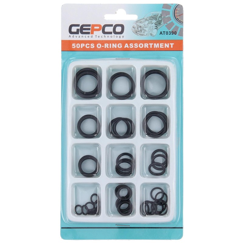 'O' Ring Assortment 50 Pieces Acid, Petrol – Heat and