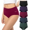 RUIXUE Women's Underwear High Waisted Ladies Cotton Panties Breathable Stretch