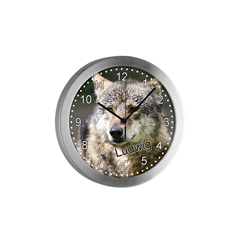 CreaDesign Children's Radio-Controlled Wall Clock with Name, Children's Room Radio-Controlled