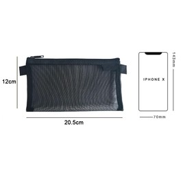 4Pcs Mesh Pencil Cases, Mesh Zipper Pouch for Students Management of School Stationery and Office Use