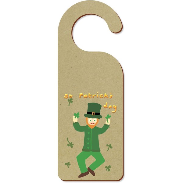 'St Patrick's Day Leprechaun ' 200mm x 72mm Door Hanger/Sign