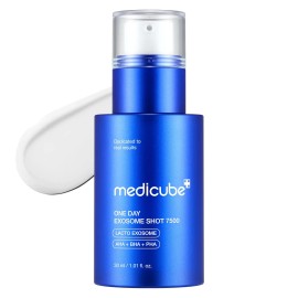 medicube Exosome Shot Zero 7,500 PPM Spicule Facial Serum | Liquid Skin Booster Serum | Exosome, AHA+BHA+PHA Pore Carenet weight: 30 ml, color: 2000 PPM