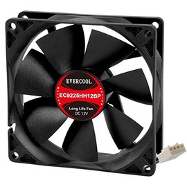 Evercool 12v PWM Fans (92x25mm, Black)
