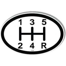 Gear Tatz - Gear Shift Display - Oval - Marathon Runner Decal Parody - Bumper Sticker - 4.5"x3" - Professionally Made in The USA - Vinyl Decal (Bumper Sticker, 1, Count)