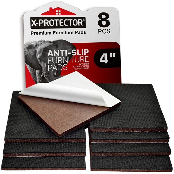 X-PROTECTOR Non Slip Furniture Pads – 8 pcs Premium Furniture