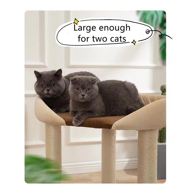 SHENGOCASE Modern Cat Tree Tower, Extra Large Platform Couch Sofa