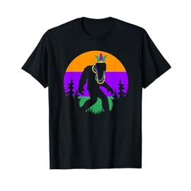 Mardi Gras Carnival Bigfoot New Orleans Cajun Festival T-Shirt