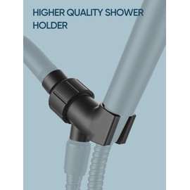 Cobbe Shower Head Holder for Handheld Shower Head, Brass pivoting ball adjustable Shower Arm Mount for Connecting Shower Arm and Shower Hose, 1/2 Inch IPS Female Inlet and Male Outlet, Matte Black