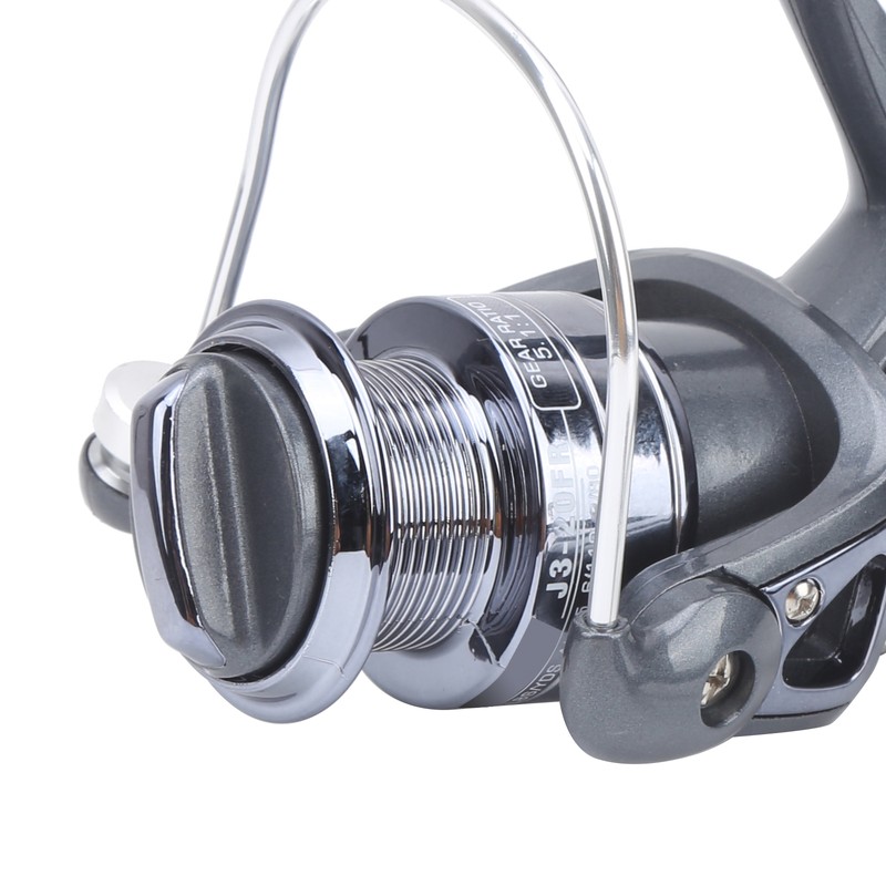 Spinning Reel 5 Bearing 5.1:1 Gear Ratio Dual Brake Fishing