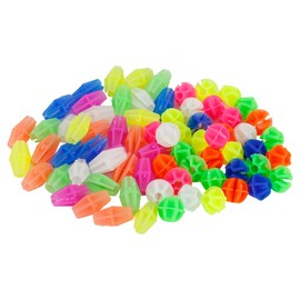 X AUTOHAUX 70pcs Bike Bicycle Wheel Spoke Bead Decoration Plastic 2 Types Bead Clip Multicolor