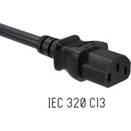 PowerHOOD UL Listed 3.3FT (1m) 3 Prong Power AC Cord for Focusrite Scarlett 18i20 1st 2nd 3rd Gen USB Audio Interface Replacement Power Cable