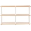 Furinno 99130BE/WH 3-Tier Double Size Storage Display Rack, Beech/White