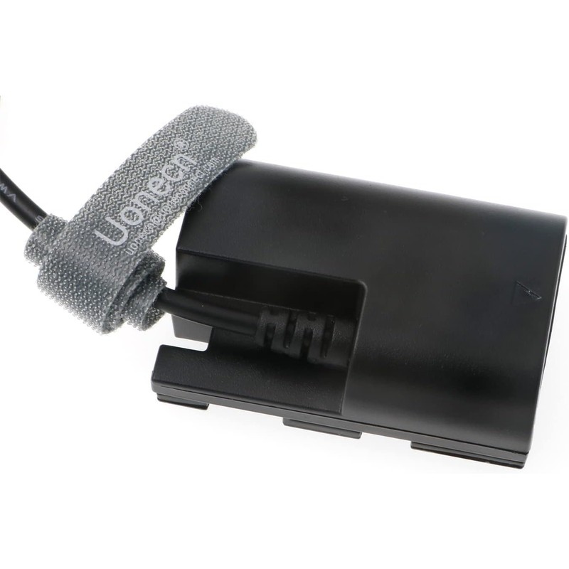 Uonecn DR-E6 Dummy Battery to D-Tap Power Cable for Canon