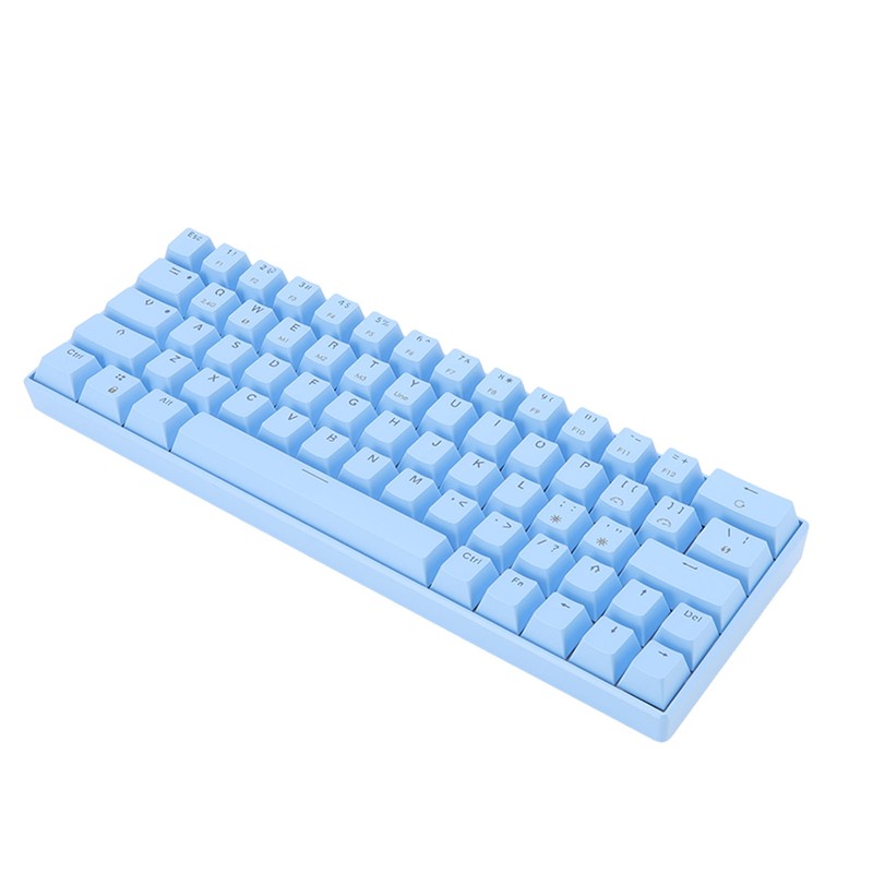 Mechanical Keyboard 64 Key White Light 3 Mode Ergonomic Layout