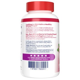 AZO Cranberry 500mg Softgels, 220 Sugar-Free for Urinary Health Support