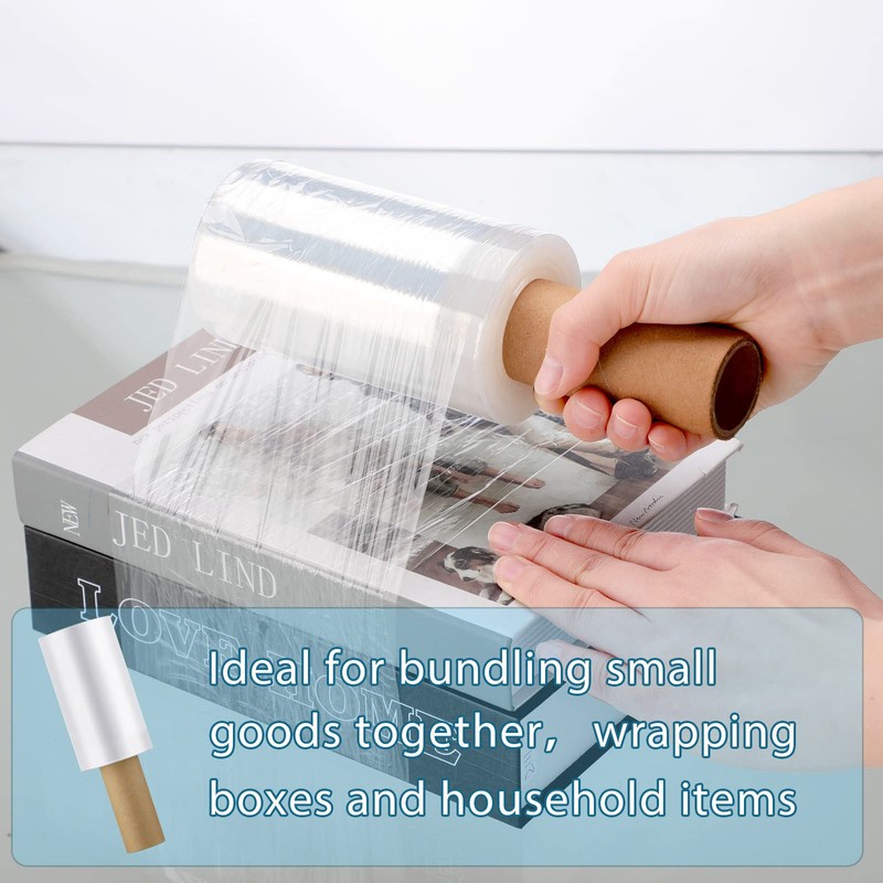 Outus 4 Pack Wrap Plastic Film with Handle Plastic Bags