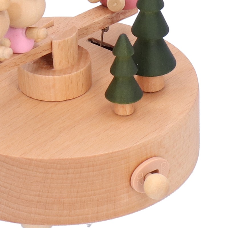 Wooden Seesaw Music Box Handicraft Home Decoration Desktop Ornament Valentine's