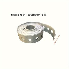 아연 도금 강철 테이프 1롤, 지지대 및 판금 작업용 미리 펀칭된 다중 슬롯 금속 [02 2Rolls] Zinc Coated Steel Tape 1 Roll, Pre-Punched Multi-Slot Metal for Bracing and Sheet Metal Work [02 2 Rolls]