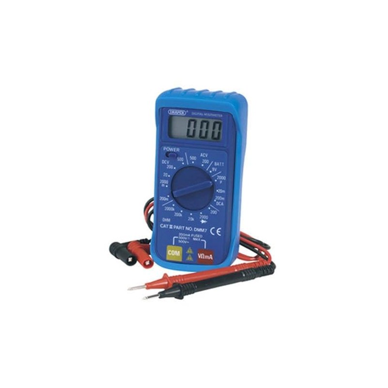Draper 52320 Electrician Digital Multimeter with 16 Function,Blue
