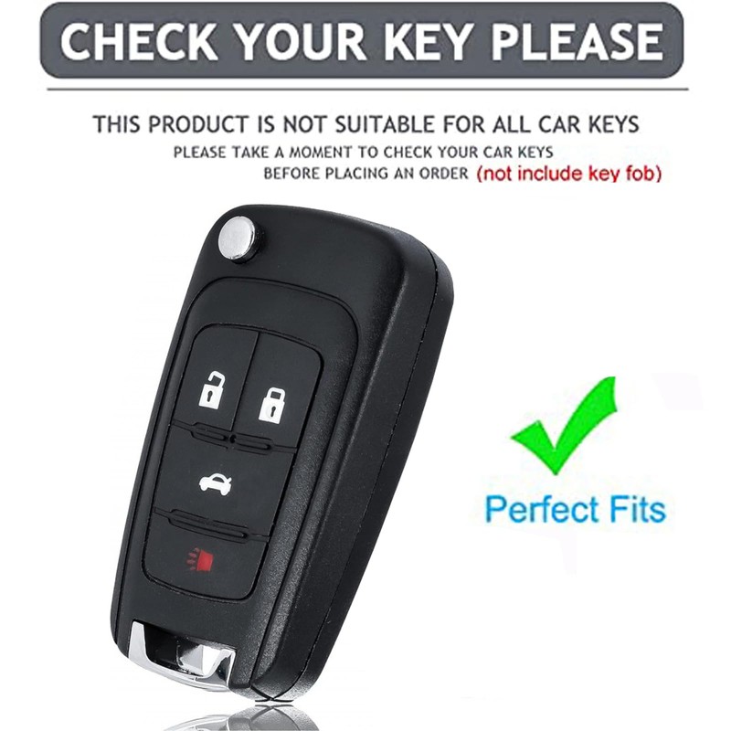 AIOEUOIA for Chevy Key Fob Shell Remote Key Fit for