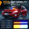 Nilight 12LED Traffic Advisor Strobe Light Bar Amber Blue Emergency