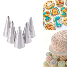 Small Writing Piping Tip Round Icing Tips,Cookie Decorating Tips Detail Tip for Royal Icing