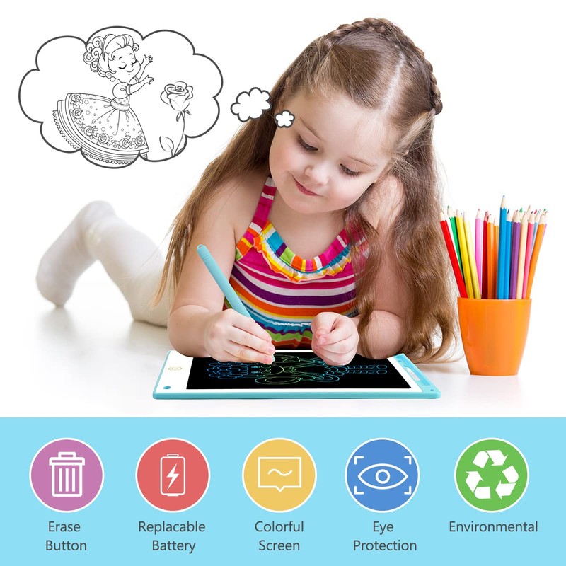 Vicloon LCD Writing Tablet, 10 Inch Colorful Drawing Board Digital