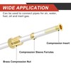 sourcing map 5Pcs Fit for 6mm(1/4") Tube ID Brass Compression