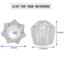 Bathroom Faucet Handles,Bathtub Shower Knob Replacement, Hot and Cold Faucet Replacement Handles Compatible with Delta/Delex Faucets