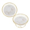 Round Fruit Basket Large Capacity Hollow Metal Fruit Bowl Stand