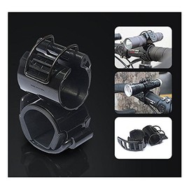 Black Wolf Bicycle Clip Holder / Compatible with Various Lights / Original Design / Shock Resistant, Heat Resistant