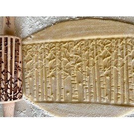 JAHRESZEITEN 3-er SET Kinder Nudelhölzer. Teigrolle mit Frühlingsblumen, Tulpen, Narzissen, Erdbeeren, Himbeeren und Birken Muster. Nudelholz mit muster für hausgemachtes Gebäck von Algis Crafts