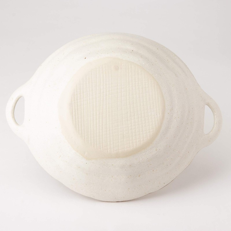 Mino Ware K52019 Polka Dot White Karatsu Large Pot with