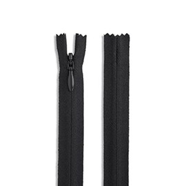 Invisible Nylon Black Zipper (Black 7")