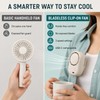 Portable Mini Bladeless Clip-On Fan, 3-Speed USB-C Rechargeable Wearable Shirt