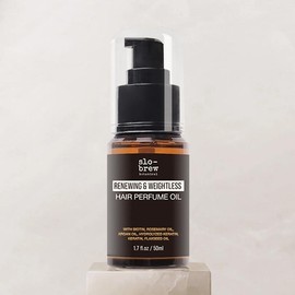 SLO-BREW Hair Growth Perfume Oil | All-in-One Formula with 100% Pure Rosemary Essential Oil, Biotin, Argan Oil, Hydrolyzed Keratin, and Flaxseed Oil – Nourishes Scalp & Hair for Health and Luxurious Fragrance.（1.7 fl oz） - Specification: 1 Bottle