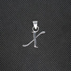 Sterling Silber Anhänger Charm Buchstabe X Massiv Echt Punziert 925 R001445