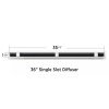Buildmart LLC 36" Linear Slot Diffuser - (1 Slot) Single