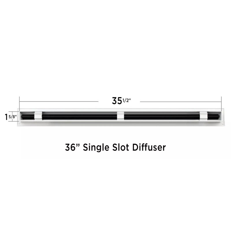 Buildmart LLC 36" Linear Slot Diffuser - (1 Slot) Single