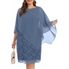 Women Mother Bride Dresses Plus Size Dusty Blue Wedding Guest