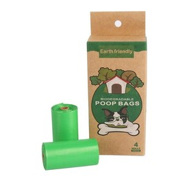 Dog Poop Bags Biodegradable, Unscented, 60 Count, Cornstarch Made, No Leaking, Large Size (30 x 40 Inches)