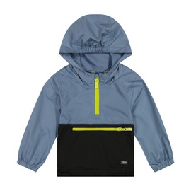 OshKosh B'gosh Boys' Big Lightweight Packable Rain Jacket Windbreaker, Blue