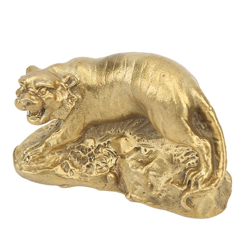 Brass Tiger Statue Ferocious Tiger Durable Brass Rustproof Durable Sturdy