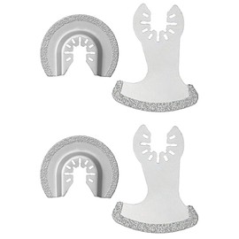 4 x Oscillating Joint Removal Blade, Semicircular Diamond Multi Tool Saw Blade Cutting Tool for Plaster Mortar Removal (Sharp Grinding)