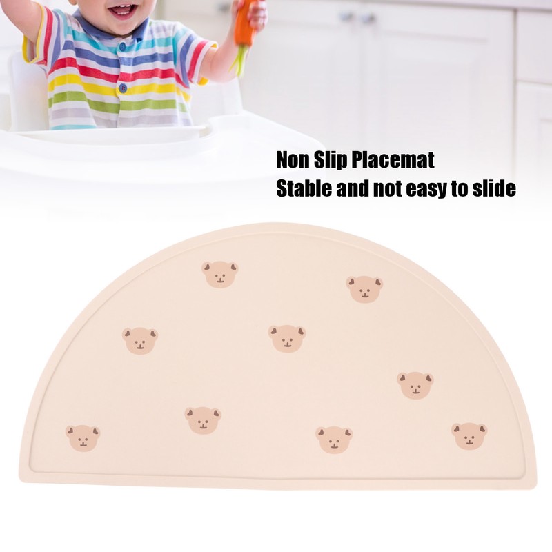 Baby Placemat Infant Children Travel Portable Silicone Flexible Cute Cartoon