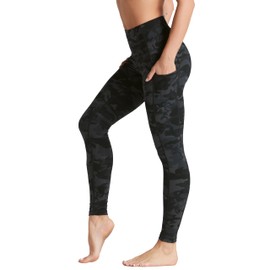 THE GYM PEOPLE Women's High Waist Yoga Pants Soft Tummy Control Athletic Workout Leggings with Deep Pockets Black Camo