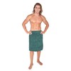 Arus Men's Towel Wrap, 100% Turkish Organic Terry Cotton, Hunter