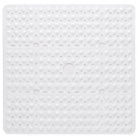 Large Size Non-Slip Shower Mat 27″×27″Square Shower Mats for Shower Room with Drain Holes and Suction Cups